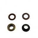 Hahiyo Grommets Eyelets 6mm Inside Diameter Carbon Steel Strong Shiny for Canvas Clothes Leather DIY Fabric Belt Purse Bag Shoe Tent Curtain Paper Projects Decoration Bronze 80Pcs