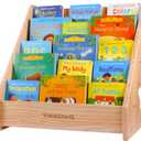 Montessori Bookshelf,Toddler Bookshelf for Kids,Organize Your Little One's Reading Adventure with Our Kids Bookshelf - Perfect for Kids!(Wood), Large