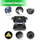 Small Outdoor Electrical Box (inner7.3 * 5.1 * 1.6) with Clear Waterproof Shield,Waterproof Extension Cord Cover,Weatherproof Connection Box with 4 Cable Entry for Plug,Connector (1PCS,Black)