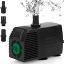 BARST Submersible Water Pump,800GPH Pond Pump with 16.5ft Power Cord, Aquarium Pump Fountain Pump with 3 Nozzles & Pre-Filter Screen for Fish Koi Tank,Outdoor, Hydroponics(3000L/H,60W)