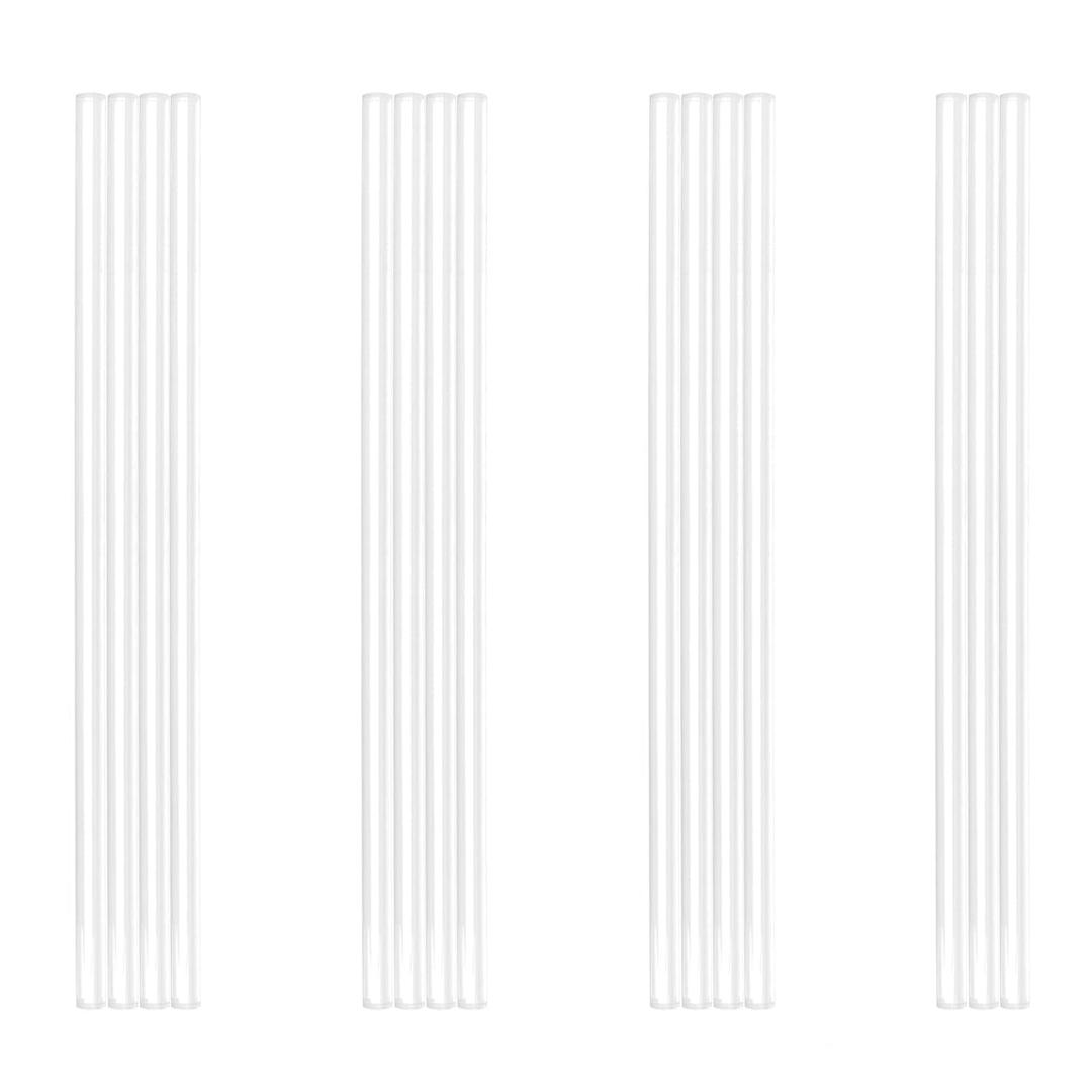 12 Inch Clear Acrylic Dowel Rods, 1/8 Inch Diameter, Round Rods for Curtain Pulls, Cake Toppers, DIY Crafts (15Pcs)