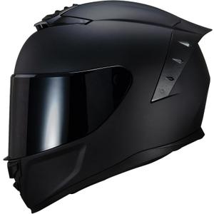 Full Face Motorcycle Helmet,Helmets for Adults Motorcycle, MG611 Motorbike Racing Street Bike Helmets with Black Visor for Men Women,DOT Approved (Matte Black, XL)