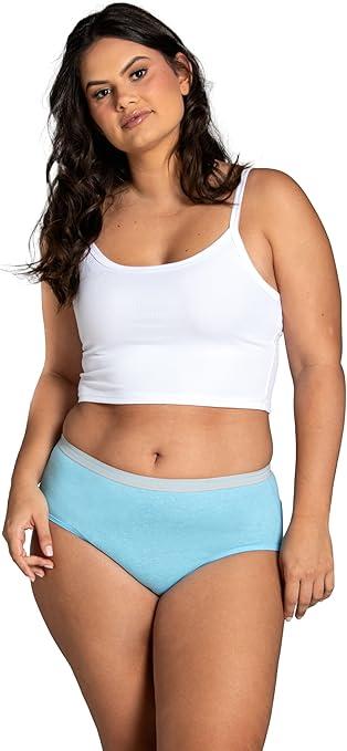 Fruit of the Loom Women's Eversoft Cotton Underwear Multipacks, Tag Free & Breathable, (Hi Cut - Assorted Color May Vary, 14)