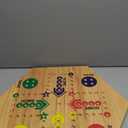 Wooden Board Game, Board Game Original Marble Game Double Sided Painted 2 to 6 Player Fast Track Wooden with 6 Colors 24 Marbles 6 Dice for Adults Kids Family(24 INCH)