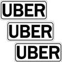 3PCS Delivery Vehicle Car Magnet, Flex Driver Car Signs, Delivery Driver Magnetic Signs Car Door and Bumper Sign, High Reflective Waterproof Weather-Resistant (White)