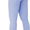 Sunzel Sunzfly Invisible Butt Scrunch Workout Leggings for Women, Butt Lifting High Waisted Gym Yoga Pants with Tummy Control (Large, Light Blue)