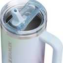 STANLEY Quencher ProTour Flip Straw Tumbler with Leakproof Lid 40 oz | Built-In Straw & Handle | Cupholder Compatible for Travel | Insulated Stainless Steel Cup | BPA-Free | Sunrise Spiral