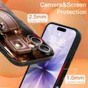 for iPhone 17 Case Stylish Leopard Tortoise Amber Design | Slim & Shockproof Translucent Matte Brown Cover Lightweight & Stylish Anti-Slip Trendy with Privacy Screen Protector
