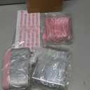 50 PACK Mini Cake Pans with Lids and Spoons,Rectangular Aluminum Foil Bread Pan,Mini Loaf Pans and Food Containers with Lids(Pink,6.8oz)