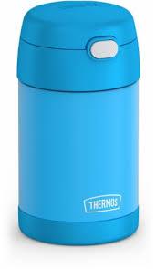 Thermos Stainless Steal Food Jar with Folding Spoon-Blue, 16 oz