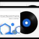 Vinyl Record Frame Album Frame for Frame Made to Display Records, Home Decor LP Vinyl Record Display (White Bottom Mat, 2Pack)