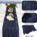 8 Pack Navy Blue Cheesecloth Table Runners 20x120 Inch Gauze Table Runner Cheese Cloth 10FT Blue Table Runner Rustic Sheer Runner for Wedding Baby Shower Birthday Party Table Decor