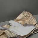 Cute Gingham Picnic Blanket, Waterproof Foldable, in Large 80x60in and Extra Large 80x80in, Portable Compact Beach Blanket, Oversized XL Outdoor Mat (Tan, X-Large)