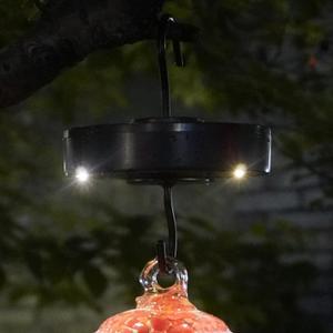 Solar Ant Moat for Hummingbird Feeders, Large Capacity Protect Nectar Metal Hooks Ant Guard for Outdoor Patio Yard Hanging Feeders (Black)