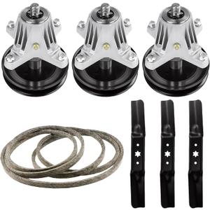 Youxmoto 54 inch Deck Rebuild Kit for MTD/Cub Cadet/Craftsman RZT L54KH RZT-S54 Z6600, 3 Spindles 618-06978 918-06978, 3 Blade 942-05056, 148'' Belt 954-04329