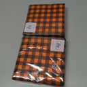 2 x IHR Ideal Home Range Cocktail Napkins Disposable 3-Ply Paper Party Napkin Pack, 5" x 5", Buffalo Check (Orange), 20-Count