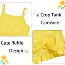 Girls 2 Piece Outfits Spring Summer Tropical Hawaiian Beach Vacation Wide Leg Pants Set Size 4-12