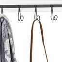 Spectrum Diversified Rowan Wall Mount 5-Hook Wood Rack for Entryway Storage and Organization