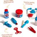 Melissa & Doug Examine and Treat Pet Vet Play Set, 24-Piece Animal Doctor Playset with Dog & Cat Plushies, Pet Doctor Kit & Accessories, Preschool Toys for Girls & Boys Ages 3+