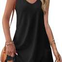 OFEEFAN Womens Summer Dresses 2025 V Neck Sleeveless Sundresses with Pockets Beach Vacation Clothes Floral/Plain (X-Large)