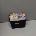 AnyMark Alcohol Markers, 60 Colors Dual Tip Art Coloring Markers Set for Kids Adult Book Drawing Sketching Painting, Chisel & Fine, White Penholder