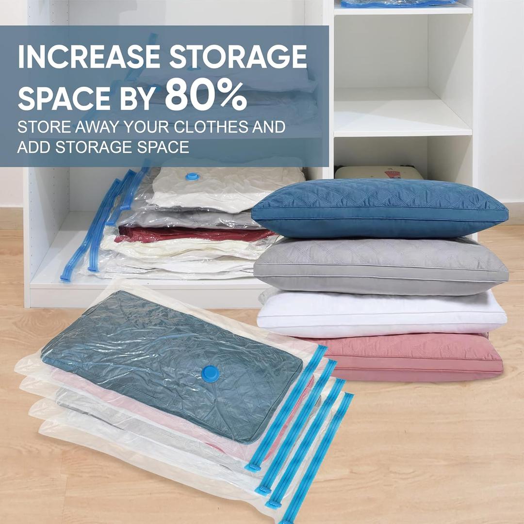 15 Pack Vacuum Storage Bags 5 Medium, 5 Large, 5 extend