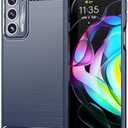 Sidande Case for Moto Edge 20 Case, Motorola Edge 20 Case, Ultra Slim Phone Cover with Shock-Absorption Carbon Fiber TPU Rubber Protective Cases for Motorola Moto Edge 20 5G Navy Blue