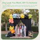 50ftx14ft Black Backdrop Curtain for Wedding & All Parties | 10 Panels (5ftx14ft), Wrinkle-Free Stretch Fabric, Backdrop for Birthday, Baby Shower & Photo, Washable, Reusable, Ironable, W5' x H14'