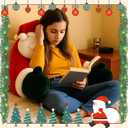 Breling Christmas Reading Pillows Santa Claus Pillow Gifts for Bed Sitting up, 30" x 19.7" Large Backrest Cushion with Arms Back Support for Reading Rest Sit up on Couch Sofa Floor