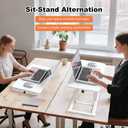 Raathionty Standing Desk Converter Adjustable Height,Keyboard Riser for Stand Up Desk Riser,Computer Keyboard Stand for Desktop,Ergonomic Sit Stand Computer Workstations White Size 23.6 Inch