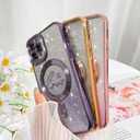 Fiyart Designed for iPhone 11 Pro Case,Compatible with MagSafe Love Heart Plating Camera Protection TPU Magnetic Glitter for Women Girls Shockproof Phone Bumper 5.8"-Gold