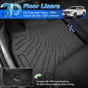 Floor Mats for Chevy Tahoe/GMC Yukon 7 Seats Bucket Seat (Not for Yukon XL) 2021-2025 2026, All Weather Cargo Liner for Tahoe Accessories, Heavy Duty Car Mats, Car Accessories