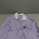 Striped Button Down Shirts for Women Cotton Dress Shirt Oversized Button Up Collared Blouse Tops Business Office Attire XS