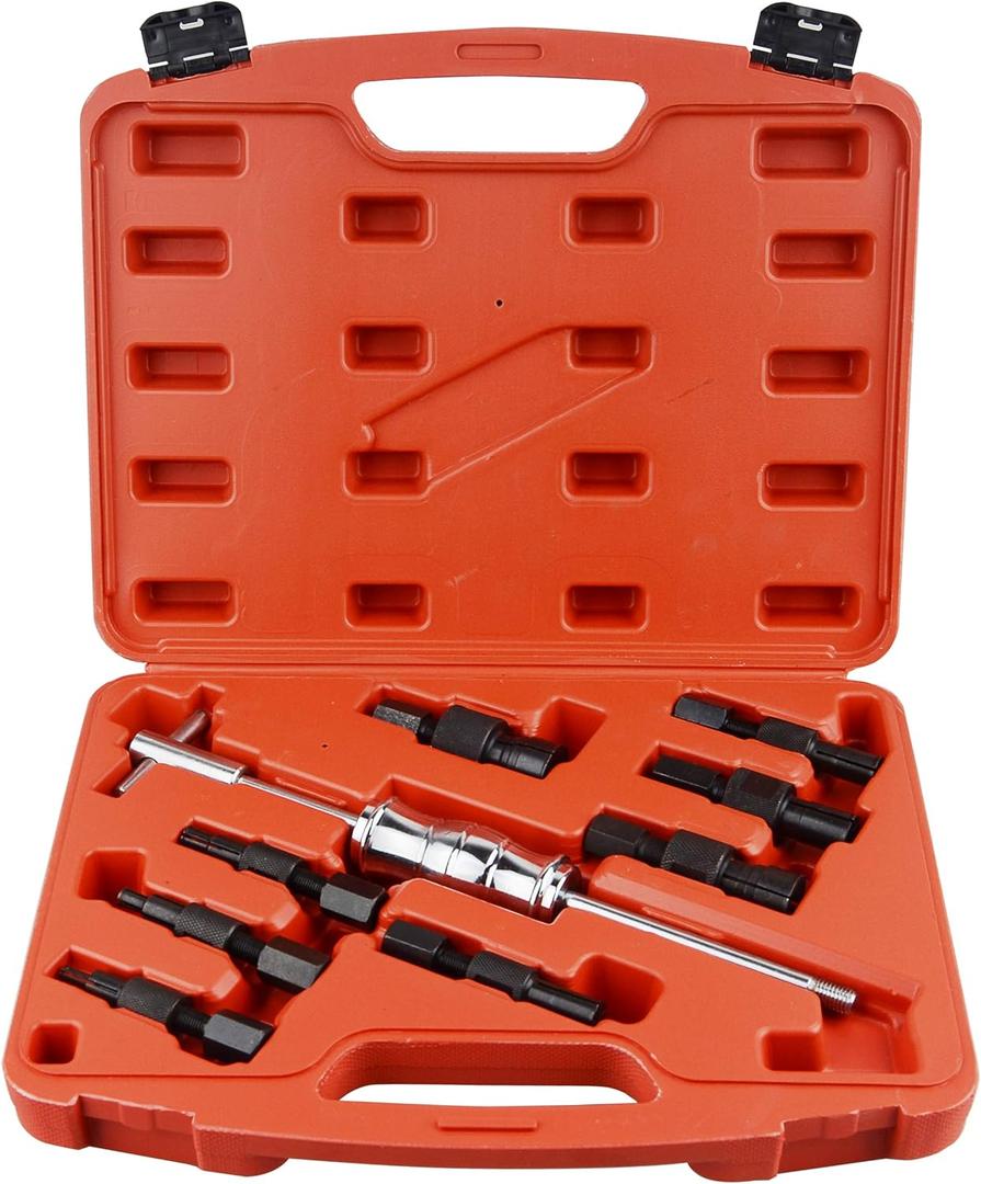 Blind Hole Collet Bearing Puller Set,9 pcs 8-32mm Inner Bearing Extractor Kit with Slide Hammer Insert Bearing Removal Tool