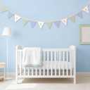 Hahafelt Goose Fabric Garland Banner One Silly Goose Birthday Decor Bow Geese Baby Shower Party Decorations for 1st Birthday Wedding Party(Plaid,Green, Blue and White)