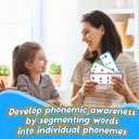 CVC Word Games, Flash Cards, Phonics and Speech Therapy Toys for Toddlers and Kids - Learn to Read, Spelling and Reading Learning Activities - Kindergarten Preschool Educational Toy