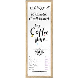 Dry Erase Board for Wall, Large Magnetic Whiteboard, White Board Dry Erase for Decoration/Planning/Kitchen Grocery List/Memo, for Office/School/Home 11.8"x 35.4"