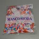 MASCOMODA Womens Tops Summer Boho Floral Short Sleeve Button Down Shirts Crewneck Loose Vacation Dressy Casual Work Blouses (S)