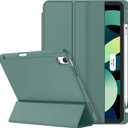 ZryXal iPad Air 11 Inch Case M3 2025 / M2 2024, iPad Air Case 5th Generation/4th Generation 2022/2020 10.9 Inch [Support Touch ID and Auto Wake/Sleep](New Midnight Green)