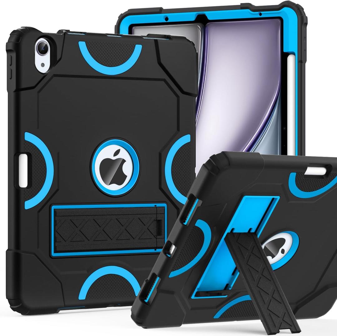 Cantis Case for iPad Air 11-inch (M3) 2025/ (M2) 2024, iPad Air 5th/4th Generation (2022/2020) 10.9 Inch, Only for iPad Air Series, Black+Blue+Black