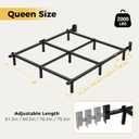 Awesofurni Queen Bed Frame, 7 Inch Basics Metal Bed Frame, Heavy Duty 9-Leg Base for Box Spring and Mattress, Noise-Free, Easy Assembly, Black