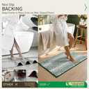 Emerald Green Bath Mats Plush Pom-Pom Super Absorbent Bathroom Rug Non Slip Machine Washable Bath Mat for Bathroom Floor Quick Dry 20" x32"