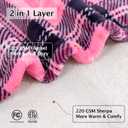 Electric Heated Blanket 62"x84",Fast Heating Twin with 8 Hours Auto Off/8 Heats Levels,Soft Pink Plaid Sherpa Electric Blanket with ETL Certification & Over-Heat Protection