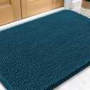 OLANLY Dog Door Mat for Muddy Paws 30x20, Absorbs Moisture and Dirt, Absorbent Non-Slip Washable Doormat, Quick Dry Chenille Mud Mat, Entry Indoor Entryway Carpet for Inside Floor, Atlantic Blue