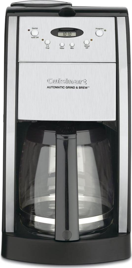 Cuisinart DGB-550BKP1 Automatic Coffeemaker Grind & Brew, 12-Cup Glass, Black (Brushed Metal)
