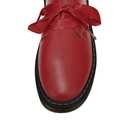 ilatyia Women Lace-up Platform Chunky Loafers Lightweight Breathable Slip On Shoes Flexible Comfort Driving Style Loafer Dark Red, 9 US