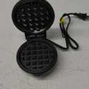 Crownful Mini Waffle Maker Machine, 4 Inch Chaffle Maker with Compact Design, Easy to Clean, Non-Stick Surface, Recipe Guide Included, Perfect for Breakfast, Dessert, Sandwich, or Other Snacks (Matte Black)