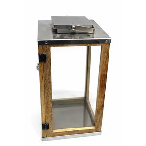 HD Designs Metal & Wood Lantern, 16 In  