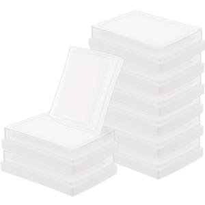 Tofficu 10-Piece Set of Empty Blank Ink Pad, Empty Blank Ink Pad, No Ink DIY Ink Stamp Pad, No Ink Fingerprin for Ink Refill DIY Painting Scrapbooking and Craft Projects