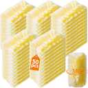 50 Count 360 Heavy Duty Duster Refills Compatible with Swiffer, Larger Size-Extra Thick Electrostatic Disposable dusters Refill for Electronics, Furniture, Blinds, Ceiling Fans, Unscented (Yellow)